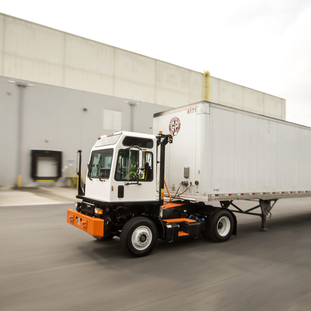 A TICO trucks and trailer works at the IKEA distribution center, Monday, Sept. 28 2015, in Port Wentworth, Ga.  (Photo/Stephen B. Morton)