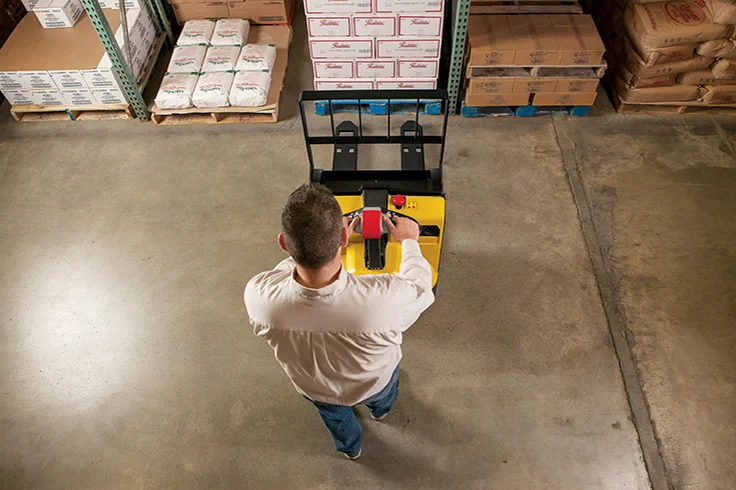 Electric walkie pallet jack  by Yale