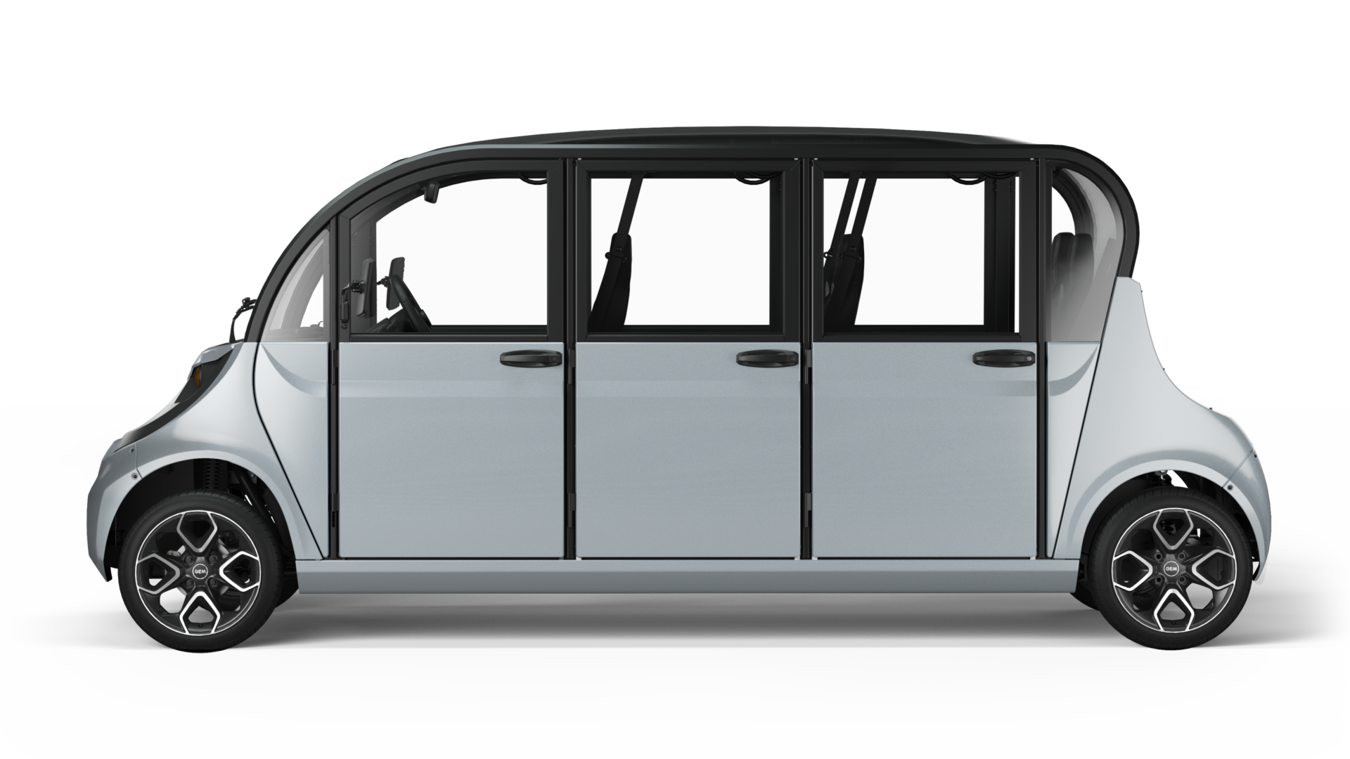 GEM-e6-MY24-Arctic-Frost-Gloss-BlackGray-FullDoors-ClearRoof-LeftProfile