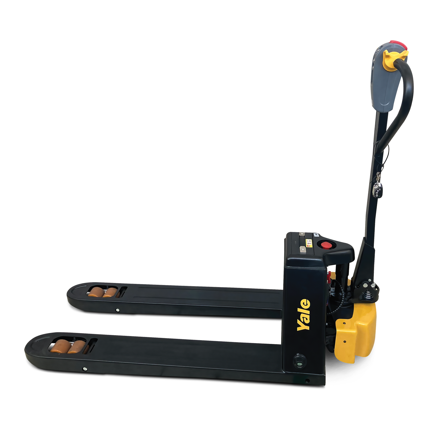 Compact electric powered pallet jack